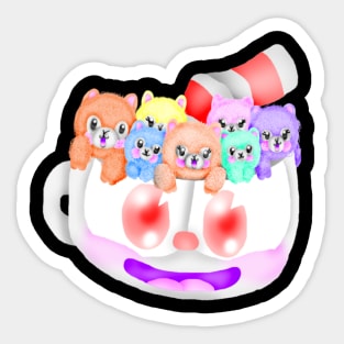 Cup Full of Alpacas Sticker